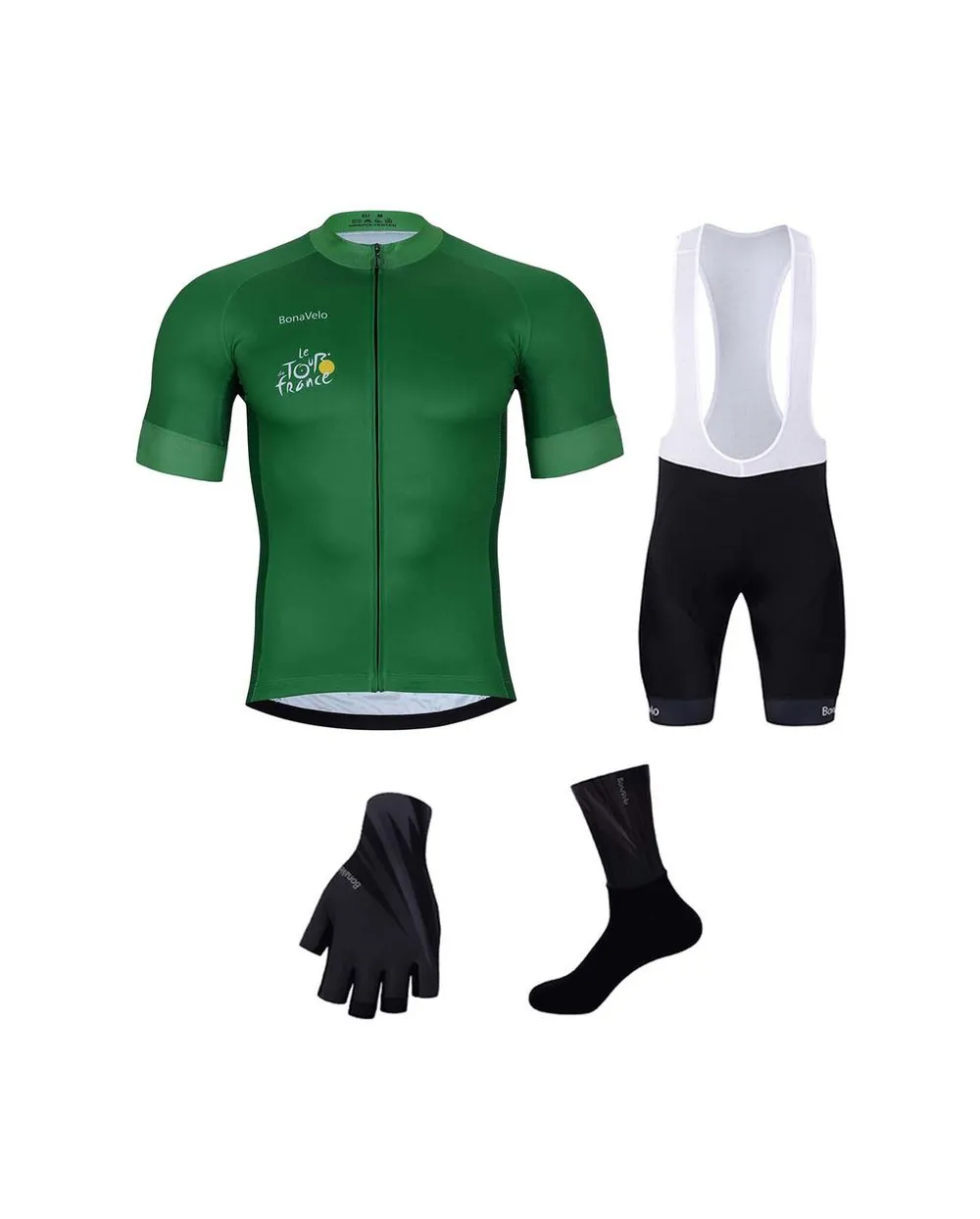 BONAVELO Cyklistický mega set - TOUR DE FRANCE 2025 - čierna/zelená BONAVELO Cyklistický mega set - TOUR DE FRANCE 2025 - čierna/zelená
