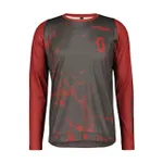 SCOTT Cyklistický dres s dlhým rukávom letný - TRAIL VERTIC LS - šedá/červená SCOTT Cyklistický dres s dlhým rukávom letný - TRAIL VERTIC LS - šedá/červená