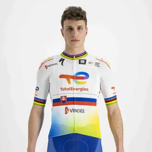 SPORTFUL Cyklistický dres s krátkym rukávom - TOTAL ENERGIES 2022 - žltá/oranžová/biela/modrá SPORTFUL Cyklistický dres s krátkym rukávom - TOTAL ENERGIES 2022 - žltá/oranžová/biela/modrá