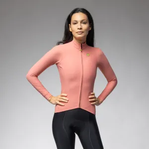 ALÉ Cyklistický dres s dlhým rukávom zimný - R-EV1 WARM RACE 2.0 LADY - ružová ALÉ Cyklistický dres s dlhým rukávom zimný - R-EV1 WARM RACE 2.0 LADY - ružová