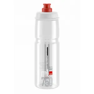 Fľaša na bicykel ELITE Fľaša JET transparentná červené logo 750 ml Fľaša na bicykel ELITE Fľaša JET transparentná červené logo 750 ml