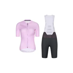 RIVANELLE Cyklistický krátky dres a krátke nohavice - CRYSTELLE - antracitová/ružová RIVANELLE Cyklistický krátky dres a krátke nohavice - CRYSTELLE - antracitová/ružová