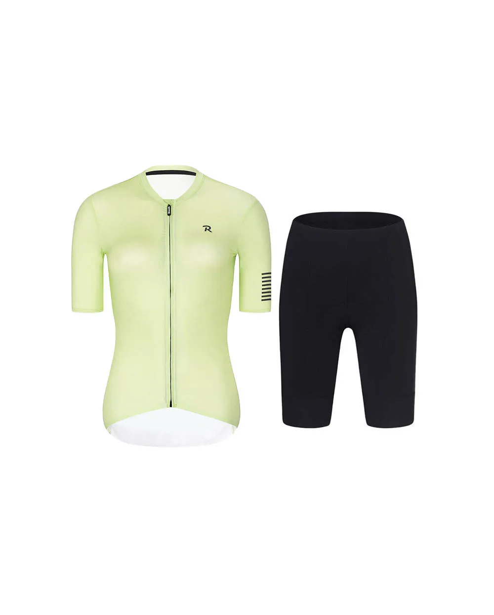 RIVANELLE Cyklistický krátky dres a krátke nohavice - VICTORIOUS ELITE - svetlo zelená/čierna RIVANELLE Cyklistický krátky dres a krátke nohavice - VICTORIOUS ELITE - svetlo zelená/čierna