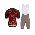 HOLOKOLO Cyklistický krátky dres a krátke nohavice - CAMOTRAIL - hnedá/bordová HOLOKOLO Cyklistický krátky dres a krátke nohavice - CAMOTRAIL - hnedá/bordová