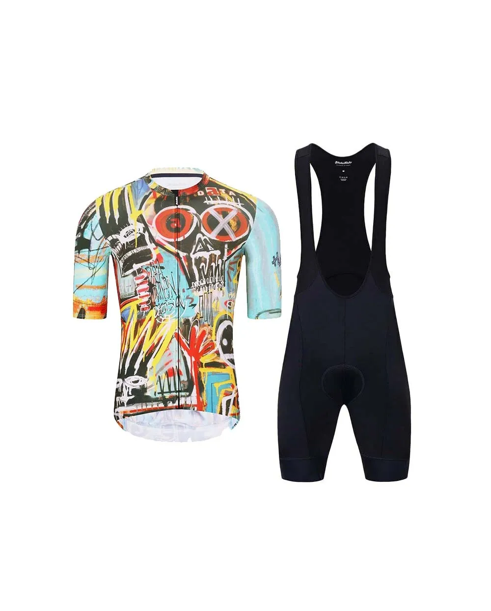 HOLOKOLO Cyklistický krátky dres a krátke nohavice - WILDLY II - viacfarebná/modrá HOLOKOLO Cyklistický krátky dres a krátke nohavice - WILDLY II - viacfarebná/modrá