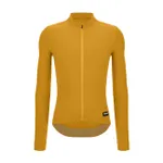 SANTINI Cyklistický dres s dlhým rukávom zimný - RTR - žltá SANTINI Cyklistický dres s dlhým rukávom zimný - RTR - žltá