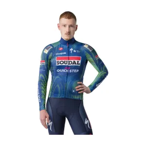 CASTELLI Cyklistický dres s dlhým rukávom letný - MID WEIGHT 2 LS TEAM SOUDAL QUICK-STEP 2026 - modrá CASTELLI Cyklistický dres s dlhým rukávom letný - MID WEIGHT 2 LS TEAM SOUDAL QUICK-STEP 2026 - modrá