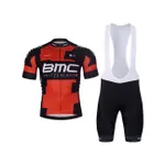 BONAVELO Cyklistický krátky dres a krátke nohavice - BMC - červená/čierna BONAVELO Cyklistický krátky dres a krátke nohavice - BMC - červená/čierna