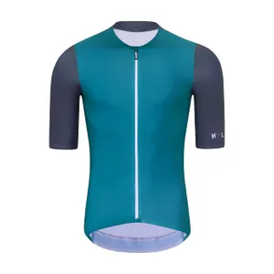 HOLOKOLO Cyklistický dres s krátkym rukávom - PERFORMANCE - zelená/fialová HOLOKOLO Cyklistický dres s krátkym rukávom - PERFORMANCE - zelená/fialová