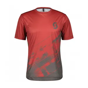 SCOTT Cyklistický dres s krátkym rukávom - TRAIL VERTIC SS - červená/šedá SCOTT Cyklistický dres s krátkym rukávom - TRAIL VERTIC SS - červená/šedá