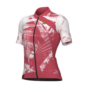 ALÉ Cyklistický dres s krátkym rukávom - PALM PR-E - červená/biela ALÉ Cyklistický dres s krátkym rukávom - PALM PR-E - červená/biela