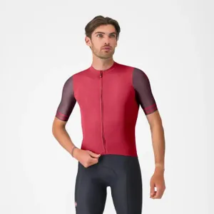 CASTELLI Cyklistický dres s krátkym rukávom - PROLOGO LITE 2 - červená CASTELLI Cyklistický dres s krátkym rukávom - PROLOGO LITE 2 - červená