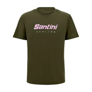SANTINI Cyklistické tričko s krátkym rukávom - BRAND - zelená SANTINI Cyklistické tričko s krátkym rukávom - BRAND - zelená