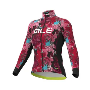 ALÉ Cyklistický dres s dlhým rukávom zimný - AMAZZONIA LADY WNT - čierna/ružová ALÉ Cyklistický dres s dlhým rukávom zimný - AMAZZONIA LADY WNT - čierna/ružová