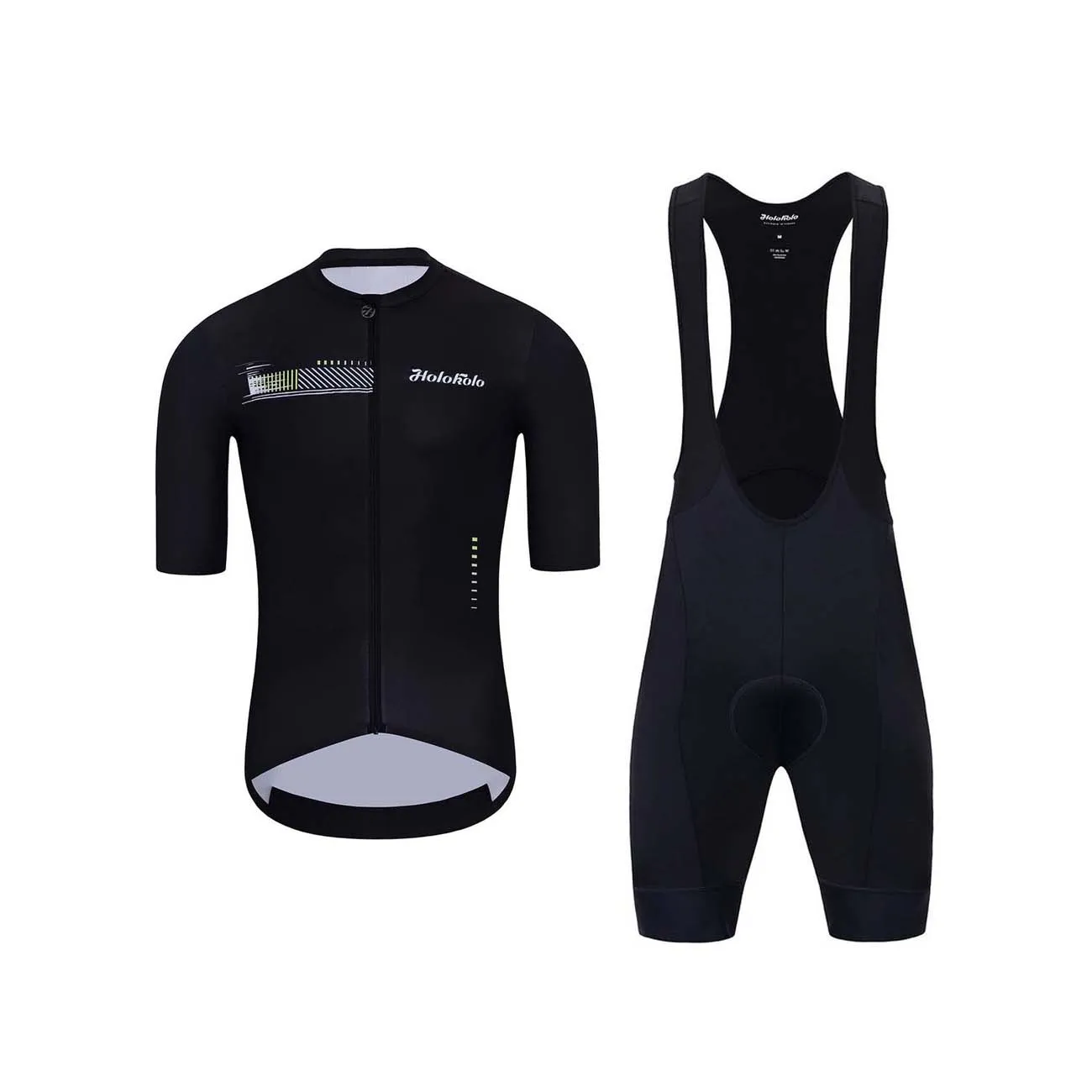 HOLOKOLO Cyklistický krátky dres a krátke nohavice - VIBES - čierna HOLOKOLO Cyklistický krátky dres a krátke nohavice - VIBES - čierna