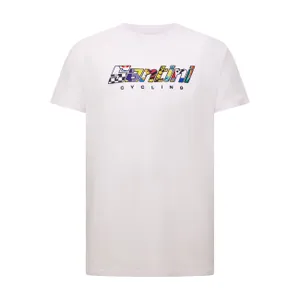 SANTINI Cyklistické tričko s krátkym rukávom - 60 LOGO - biela SANTINI Cyklistické tričko s krátkym rukávom - 60 LOGO - biela