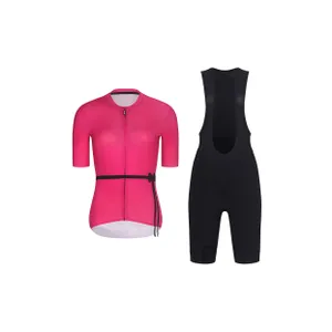 RIVANELLE Cyklistický krátky dres a krátke nohavice - LOVELY - čierna/ružová RIVANELLE Cyklistický krátky dres a krátke nohavice - LOVELY - čierna/ružová