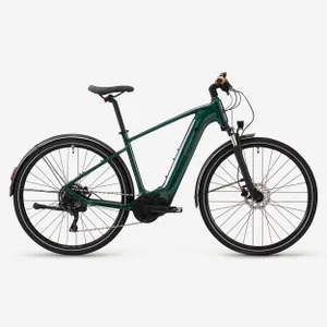 Trekingový bicykel - Trekingový elektrobicykel E-ACTV 500 E stredový motor vysoký rám tmavozelený Trekingový bicykel - Trekingový elektrobicykel E-ACTV 500 E stredový motor vysoký rám tmavozelený