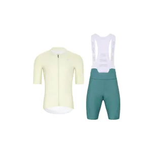 HOLOKOLO Cyklistický krátky dres a krátke nohavice - ELEVATE - modrá/ivory HOLOKOLO Cyklistický krátky dres a krátke nohavice - ELEVATE - modrá/ivory