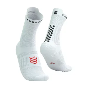 COMPRESSPORT Cyklistické ponožky klasické - PRO RACING V4.0 RUN - biela/čierna COMPRESSPORT Cyklistické ponožky klasické - PRO RACING V4.0 RUN - biela/čierna