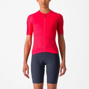 CASTELLI Cyklistický dres s krátkym rukávom - ESPRESSO W - červená CASTELLI Cyklistický dres s krátkym rukávom - ESPRESSO W - červená