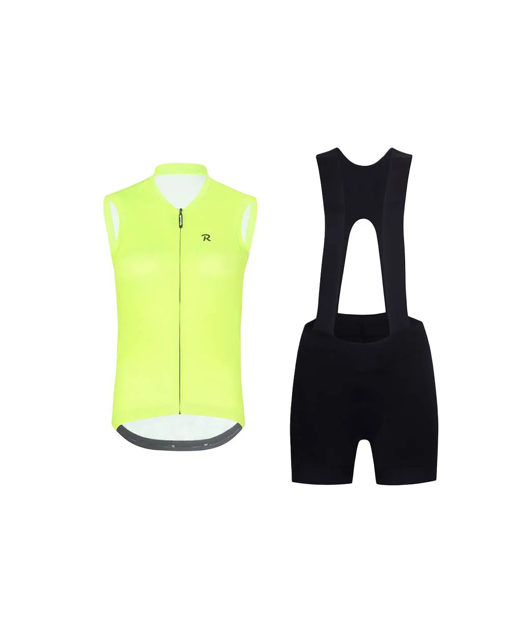 RIVANELLE Cyklistický krátky dres a krátke nohavice - PURE - žltá/čierna RIVANELLE Cyklistický krátky dres a krátke nohavice - PURE - žltá/čierna