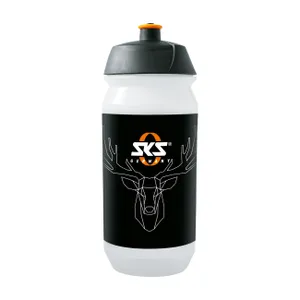 SKS Cyklistická fľaša na vodu - DEER`S HEAD - biela/čierna SKS Cyklistická fľaša na vodu - DEER`S HEAD - biela/čierna