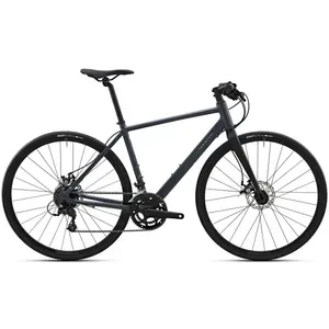 Cestný bicykel - Dámsky cestný bicykel RC120 s rovnými riadidlami sivý Cestný bicykel - Dámsky cestný bicykel RC120 s rovnými riadidlami sivý