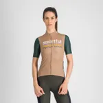 SPORTFUL Cyklistický dres s krátkym rukávom - SUPERGIARA LOGO 2 - hnedá/zelená SPORTFUL Cyklistický dres s krátkym rukávom - SUPERGIARA LOGO 2 - hnedá/zelená