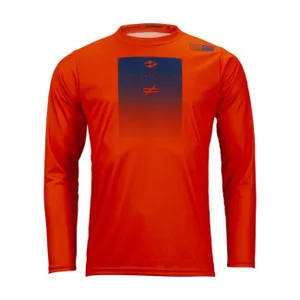 KENNY Cyklistický dres s dlhým rukávom letný - FACTORY - oranžová/modrá KENNY Cyklistický dres s dlhým rukávom letný - FACTORY - oranžová/modrá