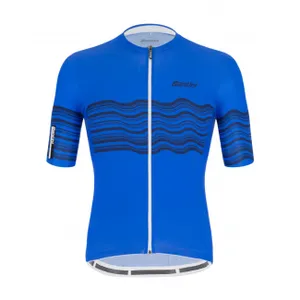 SANTINI Cyklistický dres s krátkym rukávom - TONO PROFILO - modrá SANTINI Cyklistický dres s krátkym rukávom - TONO PROFILO - modrá