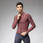 ALÉ Cyklistický dres s dlhým rukávom zimný - WARM RACE - bordová ALÉ Cyklistický dres s dlhým rukávom zimný - WARM RACE - bordová