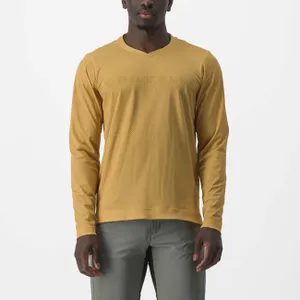 CASTELLI Cyklistický dres s dlhým rukávom letný - TRAIL TECH 2 - žltá CASTELLI Cyklistický dres s dlhým rukávom letný - TRAIL TECH 2 - žltá