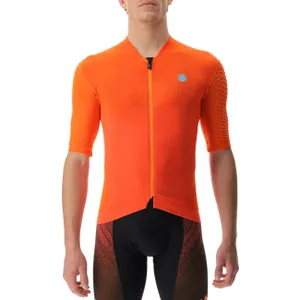 UYN Cyklistický dres s krátkym rukávom - BIKING AIRWING - čierna/oranžová UYN Cyklistický dres s krátkym rukávom - BIKING AIRWING - čierna/oranžová
