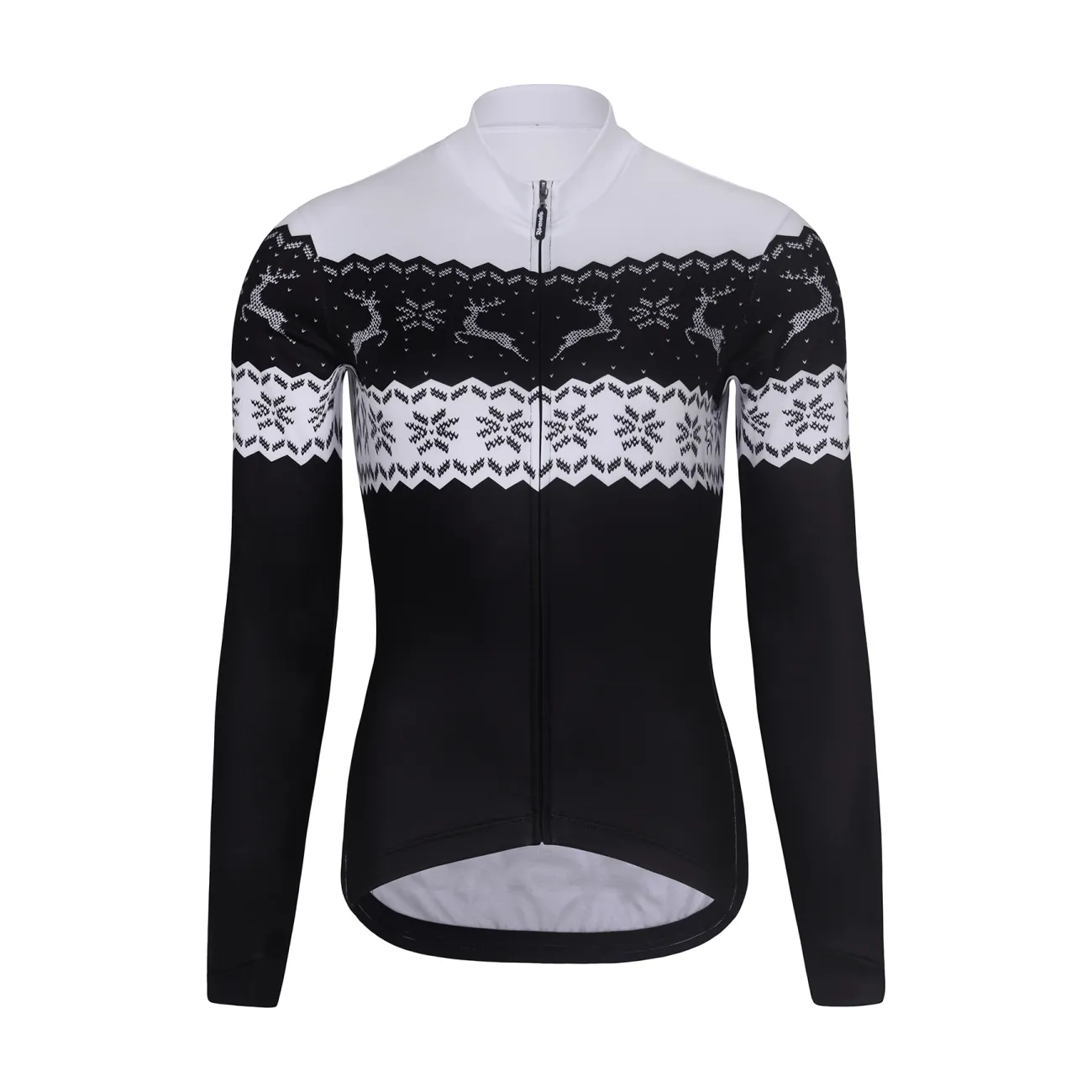 RIVANELLE Cyklistický dres s dlhým rukávom zimný - FROSTTRAIL WINTER - čierna/biela RIVANELLE Cyklistický dres s dlhým rukávom zimný - FROSTTRAIL WINTER - čierna/biela