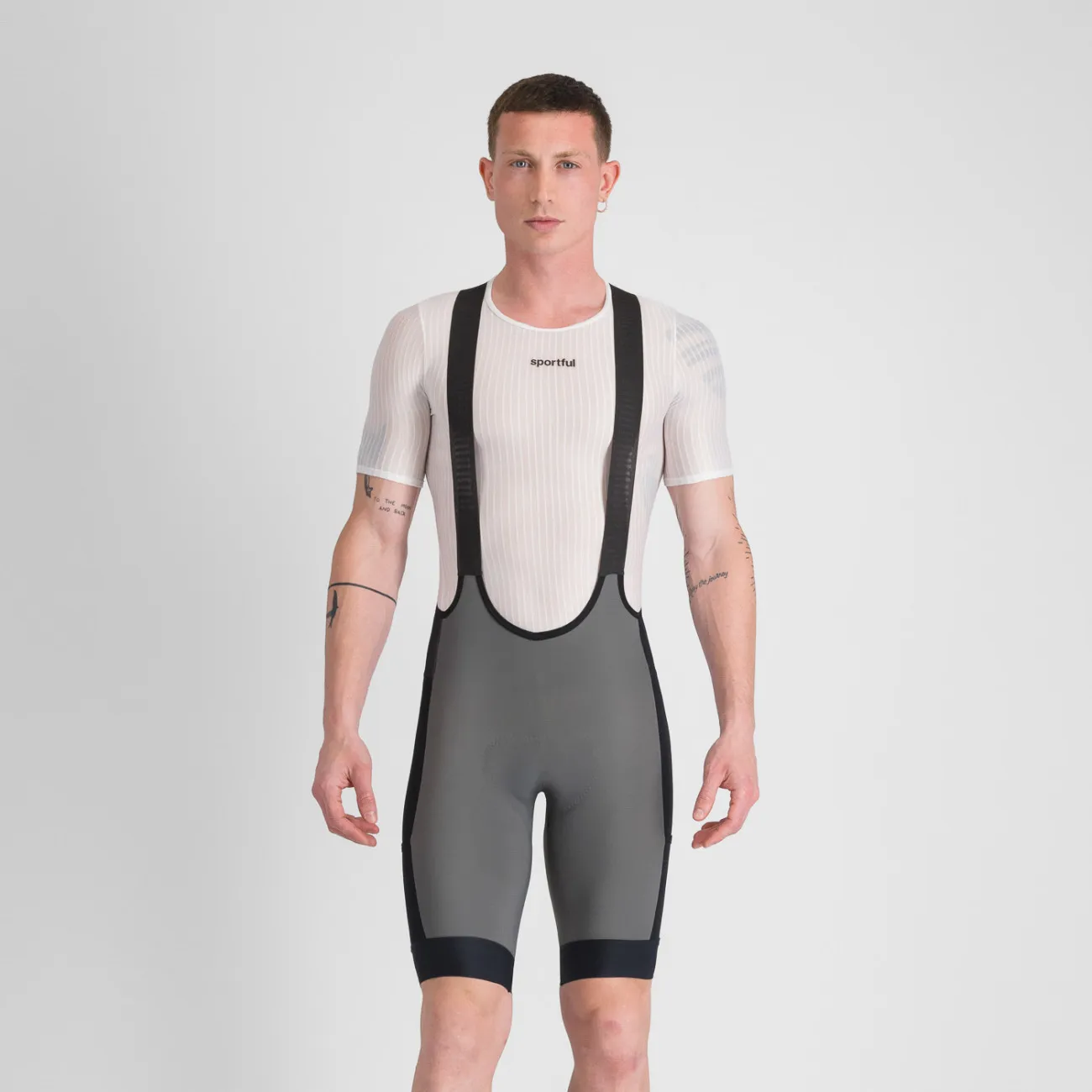 SPORTFUL Cyklistické nohavice krátke s trakmi - SUPERGIARA 2 - šedá/čierna SPORTFUL Cyklistické nohavice krátke s trakmi - SUPERGIARA 2 - šedá/čierna