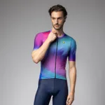 ALÉ Cyklistický dres s krátkym rukávom - AURORA PR-E - ružová/modrá/tyrkysová ALÉ Cyklistický dres s krátkym rukávom - AURORA PR-E - ružová/modrá/tyrkysová