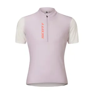 SCOTT Cyklistický dres s krátkym rukávom - JUNIOR - biela/ružová SCOTT Cyklistický dres s krátkym rukávom - JUNIOR - biela/ružová
