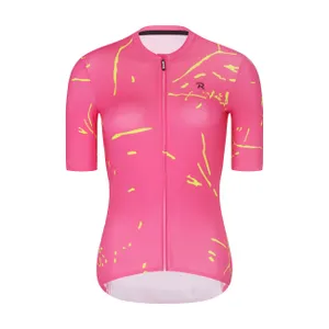 RIVANELLE Cyklistický dres s krátkym rukávom - PASSION - ružová/žltá RIVANELLE Cyklistický dres s krátkym rukávom - PASSION - ružová/žltá