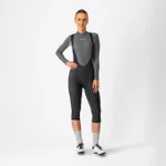 CASTELLI Cyklistické nohavice 3/4 s trakmi - ENTRATA W - čierna CASTELLI Cyklistické nohavice 3/4 s trakmi - ENTRATA W - čierna