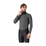 CASTELLI Cyklistické tričko s dlhým rukávom - FLANDERS 2 HIGH NECK - šedá CASTELLI Cyklistické tričko s dlhým rukávom - FLANDERS 2 HIGH NECK - šedá