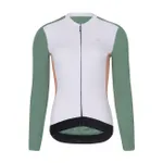 RIVANELLE Cyklistický dres s dlhým rukávom zimný - SPECIAL - biela/zelená RIVANELLE Cyklistický dres s dlhým rukávom zimný - SPECIAL - biela/zelená