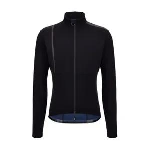 SANTINI Cyklistická zateplená bunda - VEGA - čierna SANTINI Cyklistická zateplená bunda - VEGA - čierna