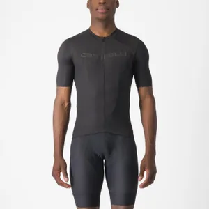 CASTELLI Cyklistický dres s krátkym rukávom - PROLOGO LITE - antracitová CASTELLI Cyklistický dres s krátkym rukávom - PROLOGO LITE - antracitová