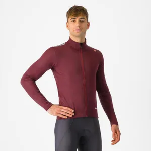 CASTELLI Cyklistická zateplená bunda - ESPRESSO AIR - bordová CASTELLI Cyklistická zateplená bunda - ESPRESSO AIR - bordová