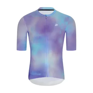 HOLOKOLO Cyklistický dres s krátkym rukávom - COSMA - fialová/svetlo modrá HOLOKOLO Cyklistický dres s krátkym rukávom - COSMA - fialová/svetlo modrá