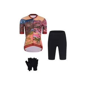 RIVANELLE Cyklistický mega set - FREE ELITE LADY - oranžová/čierna RIVANELLE Cyklistický mega set - FREE ELITE LADY - oranžová/čierna