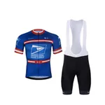 BONAVELO Cyklistický krátky dres a krátke nohavice - US POSTAL - čierna/modrá BONAVELO Cyklistický krátky dres a krátke nohavice - US POSTAL - čierna/modrá