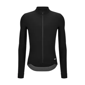 SANTINI Cyklistický dres s dlhým rukávom zimný - RTR - čierna SANTINI Cyklistický dres s dlhým rukávom zimný - RTR - čierna