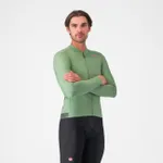 CASTELLI Cyklistický dres s dlhým rukávom zimný - ESPRESSO THERMAL - svetlo zelená CASTELLI Cyklistický dres s dlhým rukávom zimný - ESPRESSO THERMAL - svetlo zelená